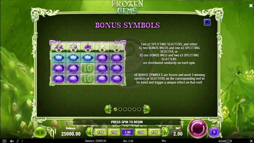 bonus frozen gems slotxoeasy
