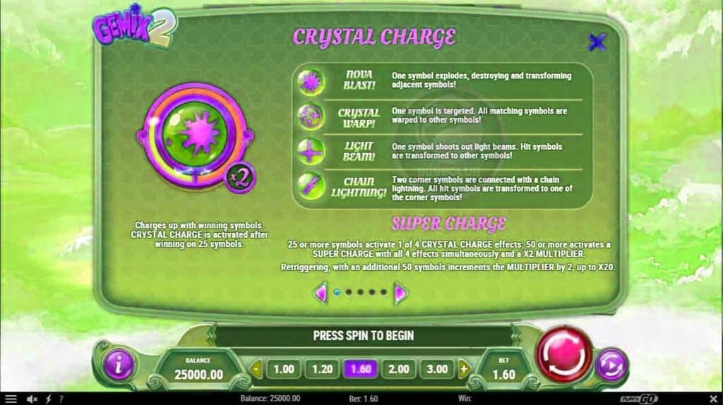 crystal charge&super charge gemix 2 slotxoeasy