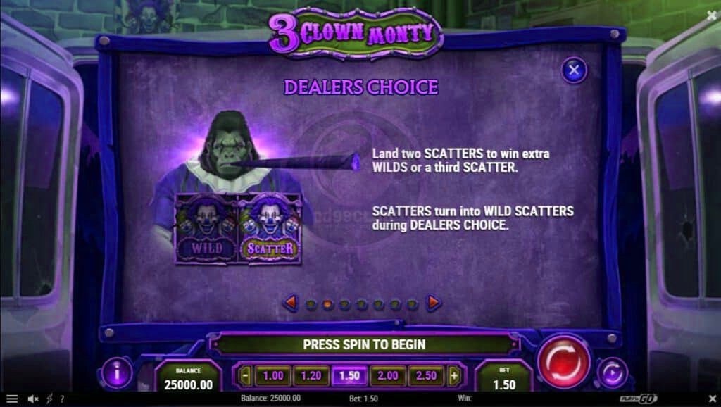 dealers choice 3 clown monty slotxoeasy