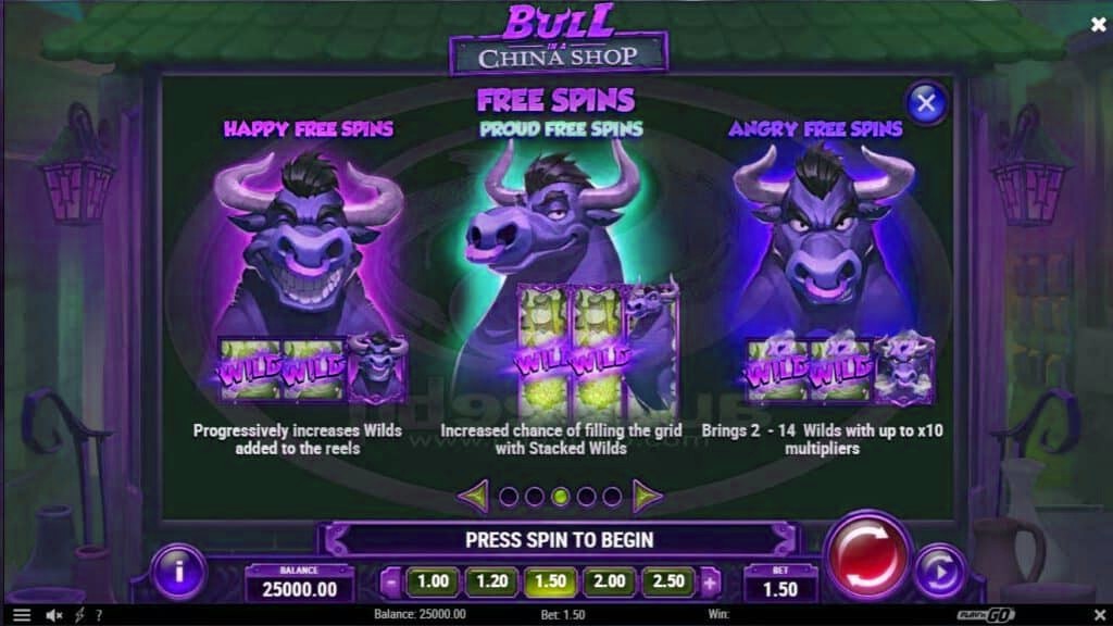 free spins bull in a china shop slotxoeasy