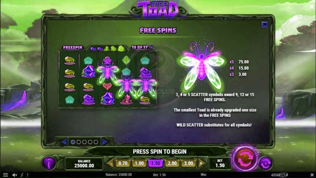 free spins fire toad slotxoeasy