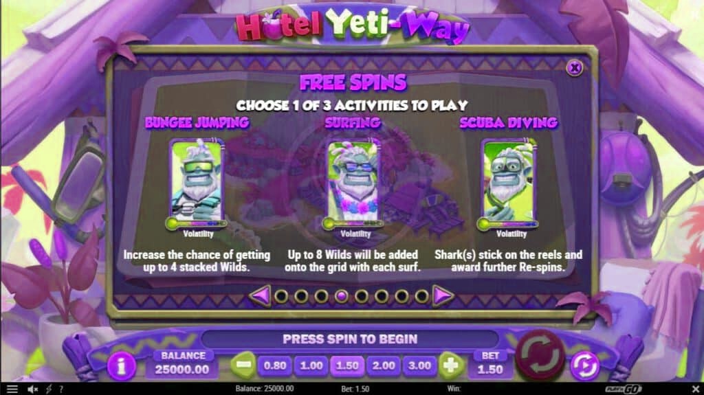 free spins hotel yeti way slotxoeasy