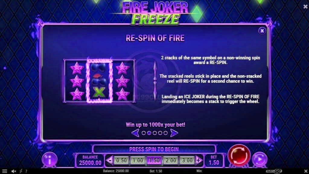 re-spin of fire fire joker freeze slotxoeasy