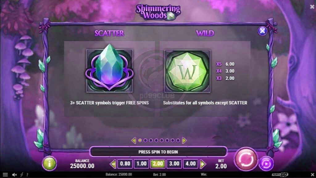scartter&wild shimmering woods slotxoeasy