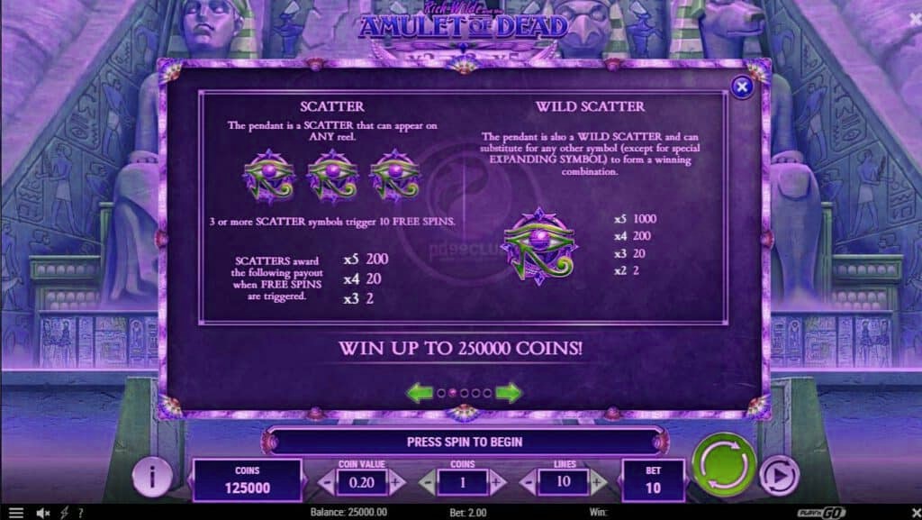 scatter&wild scatter rich wilde and the amulet of dead slotxoeasy