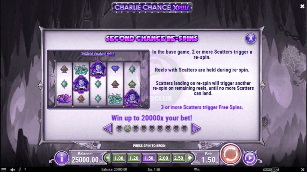 second chance re-spins charlie chance slotxoeasy