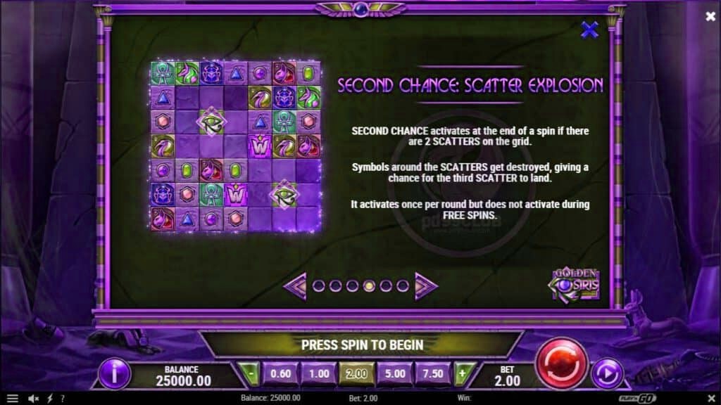 second chance scatter explosion golden osiris slotxoeasy