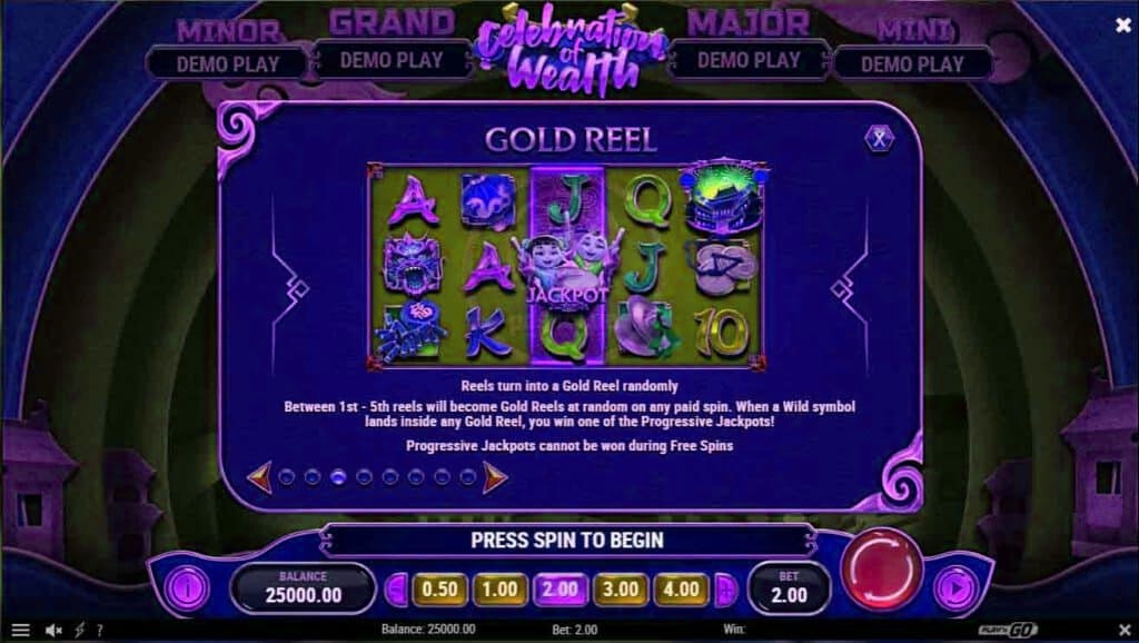 gold reel celebration of wealth mgm99win