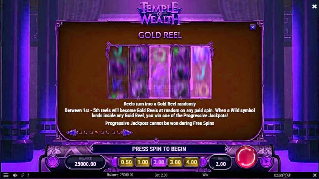 gold reel temple of wealth mgm99win